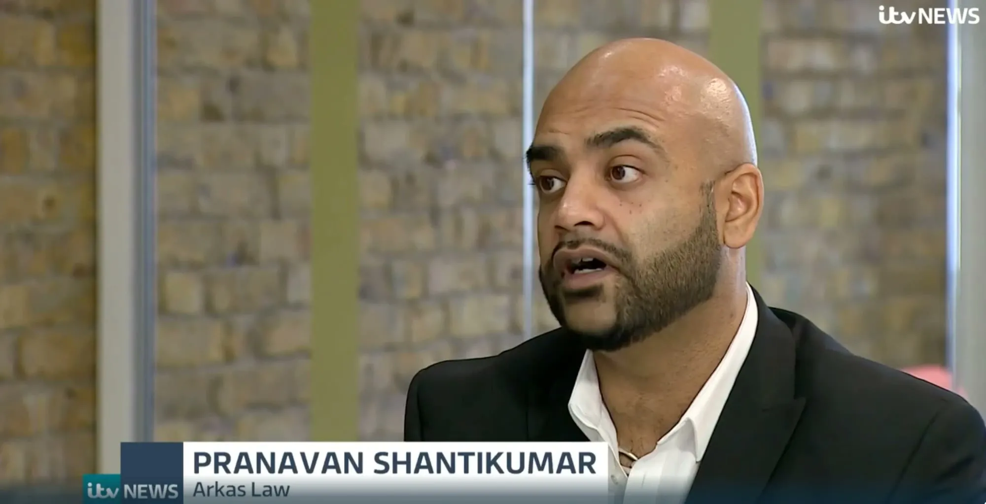 Pranavan Shantikumar speaking on ITV News
